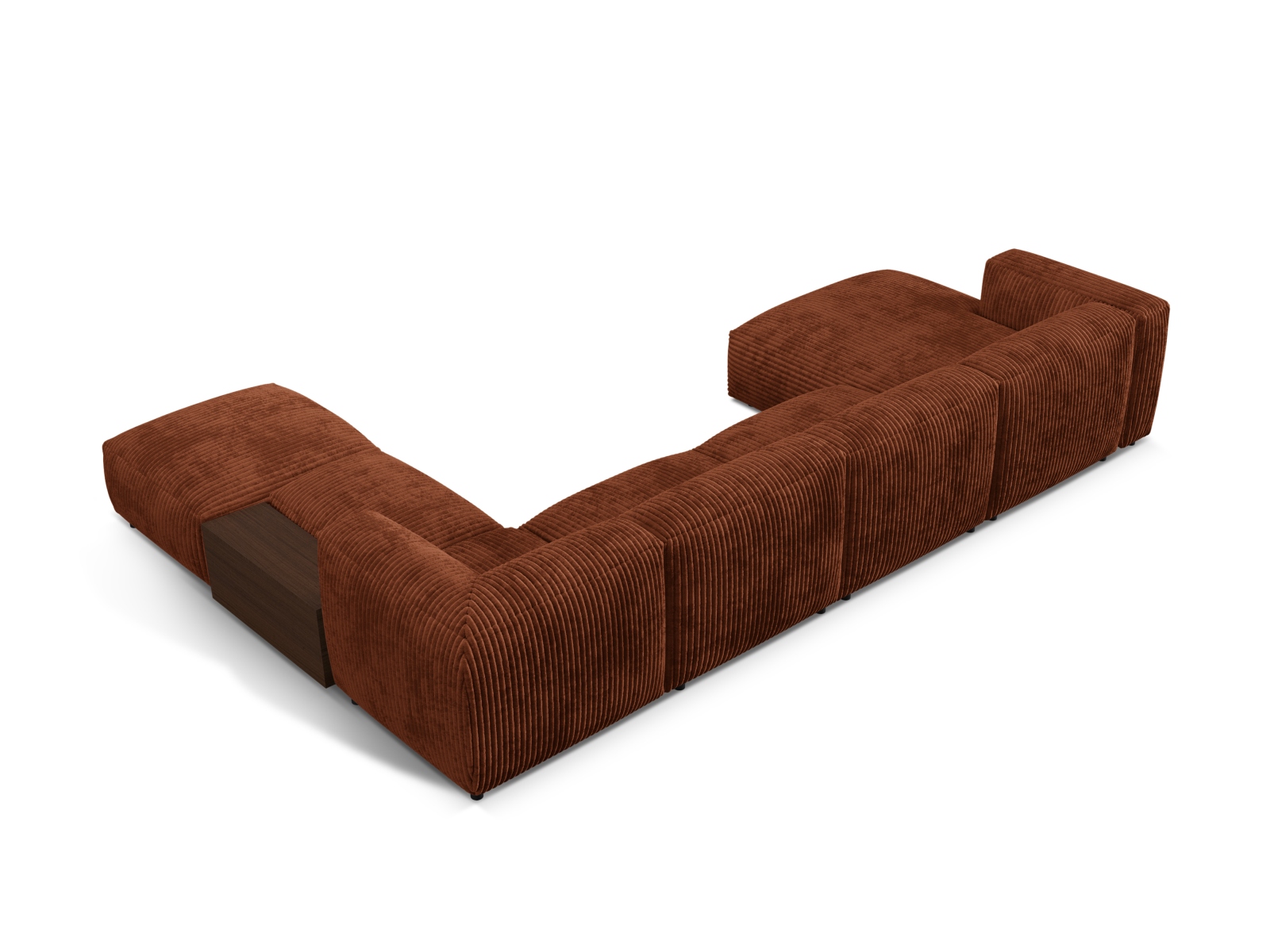 Modular Panoramic Right Corner Sofa, "Martina", 5 Seats, 406x280x75