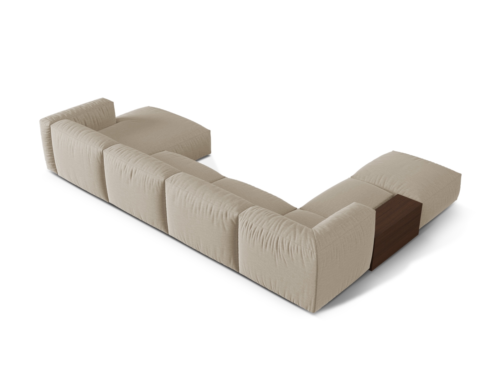 Modular Panoramic Left Corner Sofa, "Martina", 5 Seats, 406x280x75