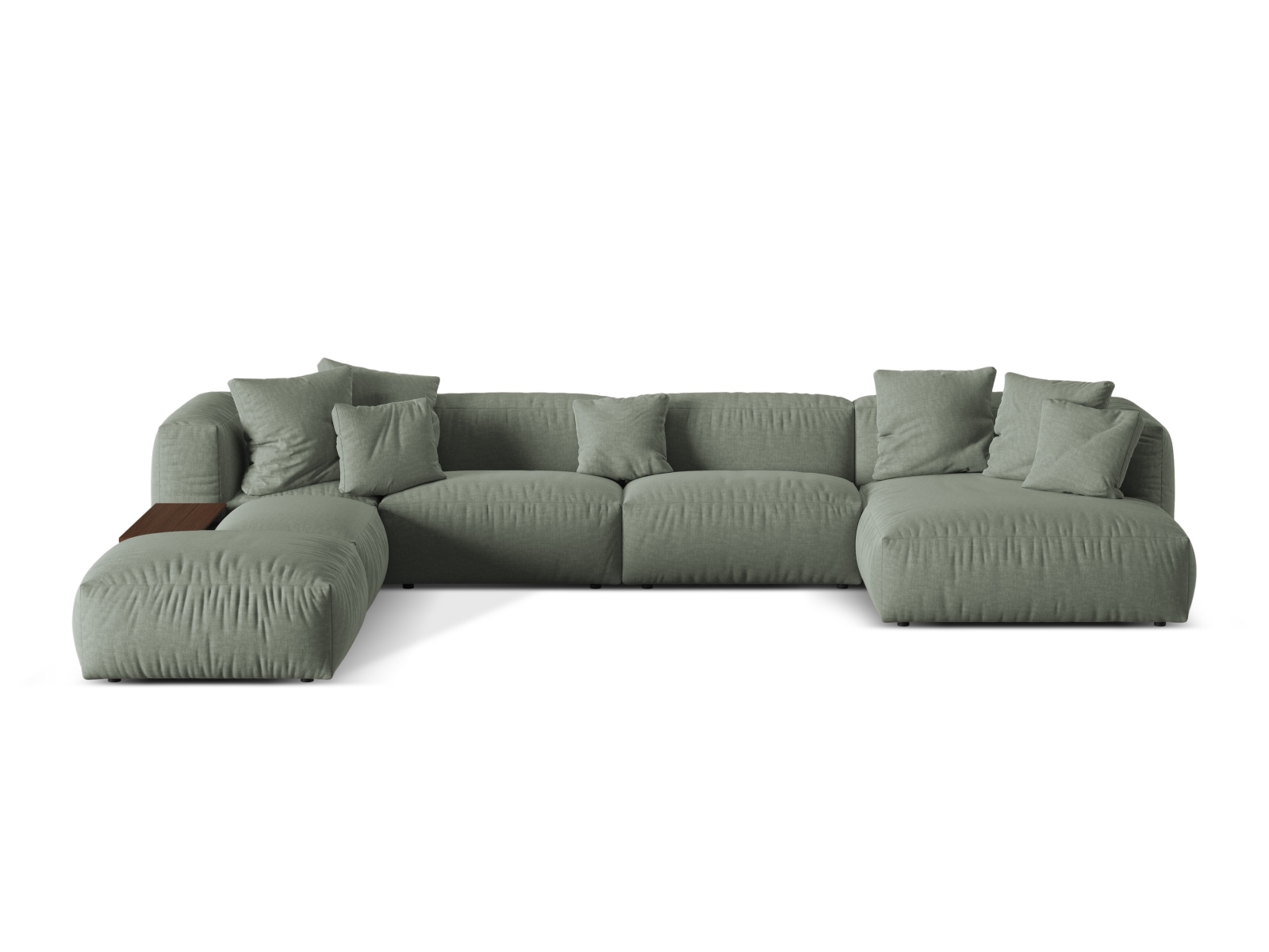 Modular Panoramic Left Corner Sofa, "Martina", 5 Seats, 406x280x75