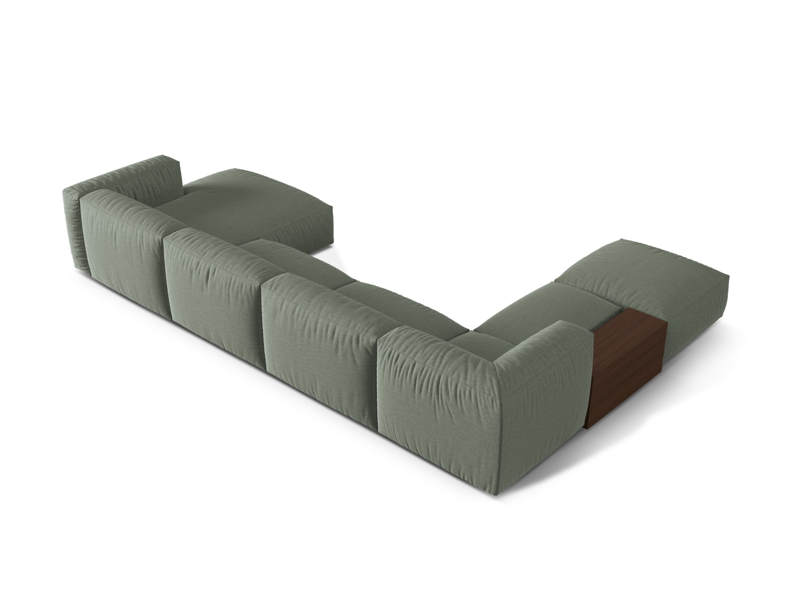 Modular Panoramic Left Corner Sofa, "Martina", 5 Seats, 406x280x75