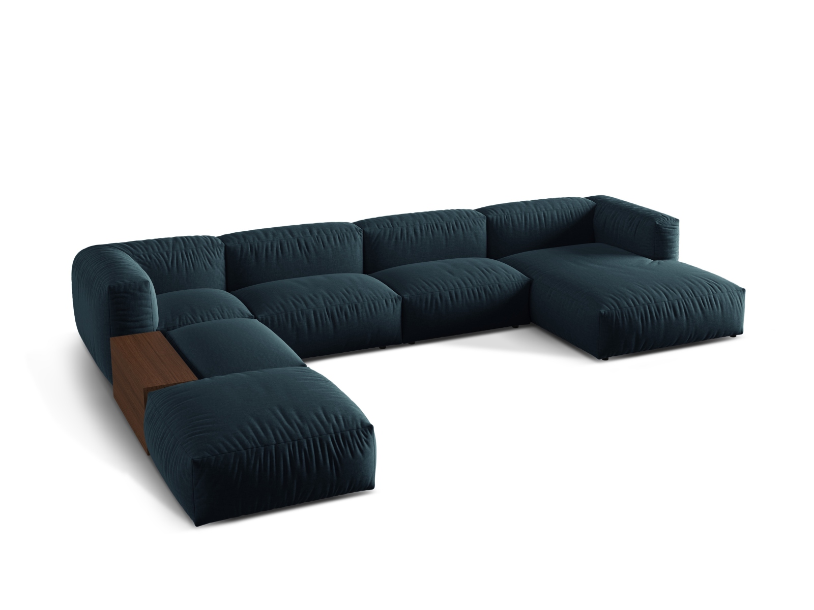 Modular Panoramic Left Corner Sofa, "Martina", 5 Seats, 406x280x75