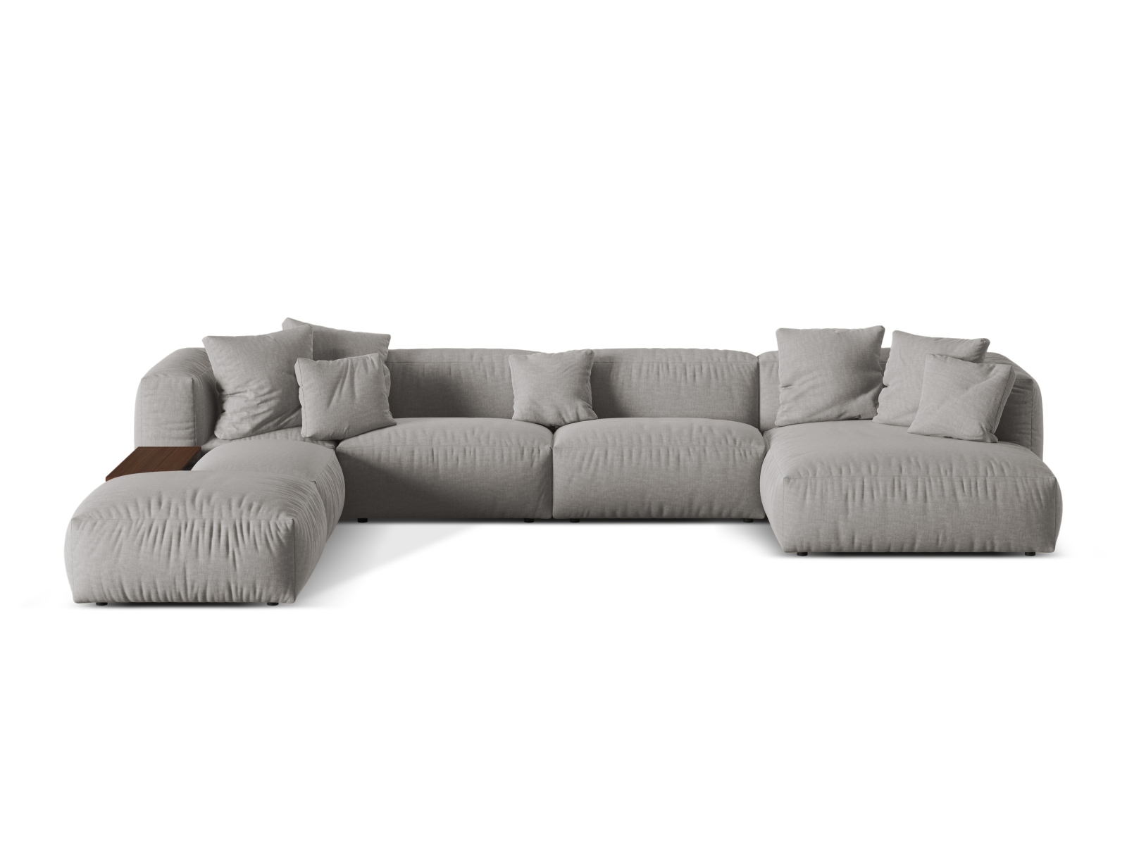 Modular Panoramic Left Corner Sofa, "Martina", 5 Seats, 406x280x75