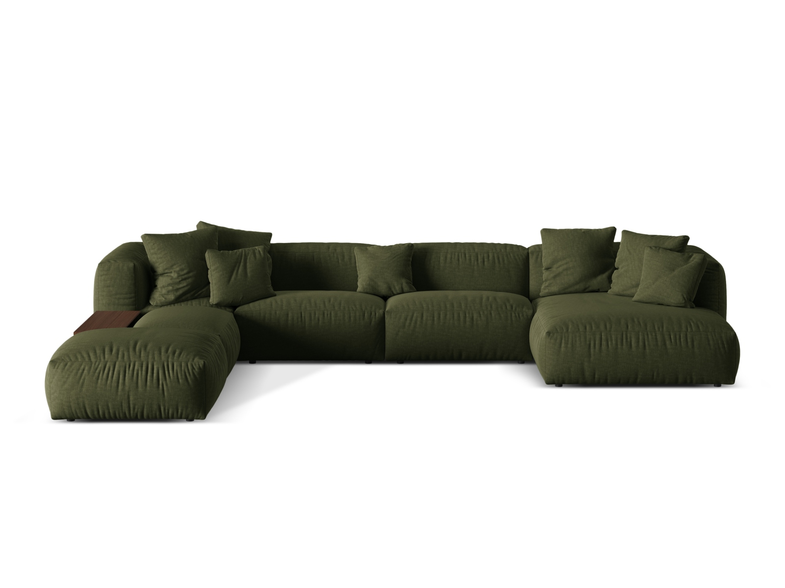 Modular Panoramic Left Corner Sofa, "Martina", 5 Seats, 406x280x75