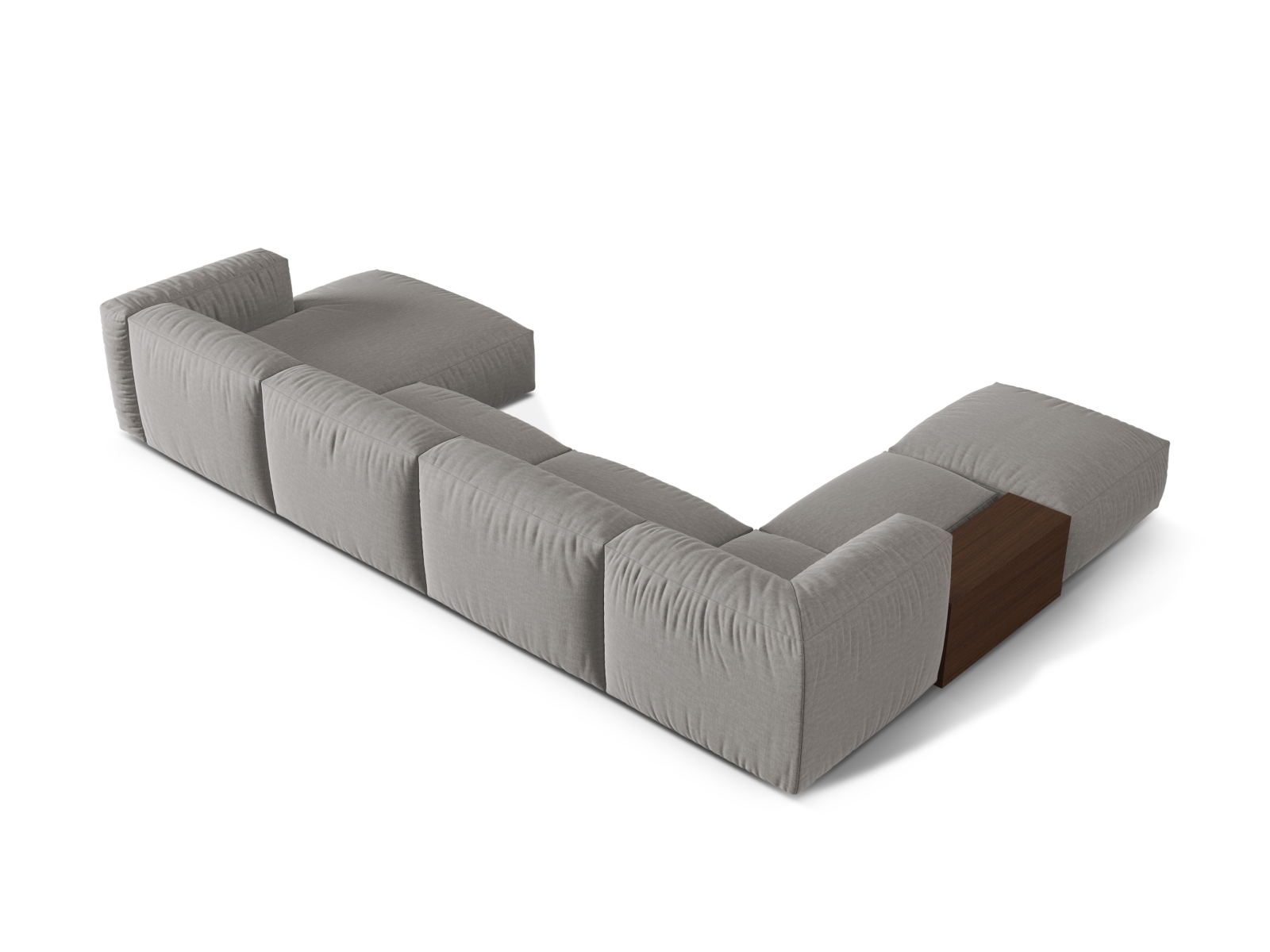 Modular Panoramic Left Corner Sofa, "Martina", 5 Seats, 406x280x75