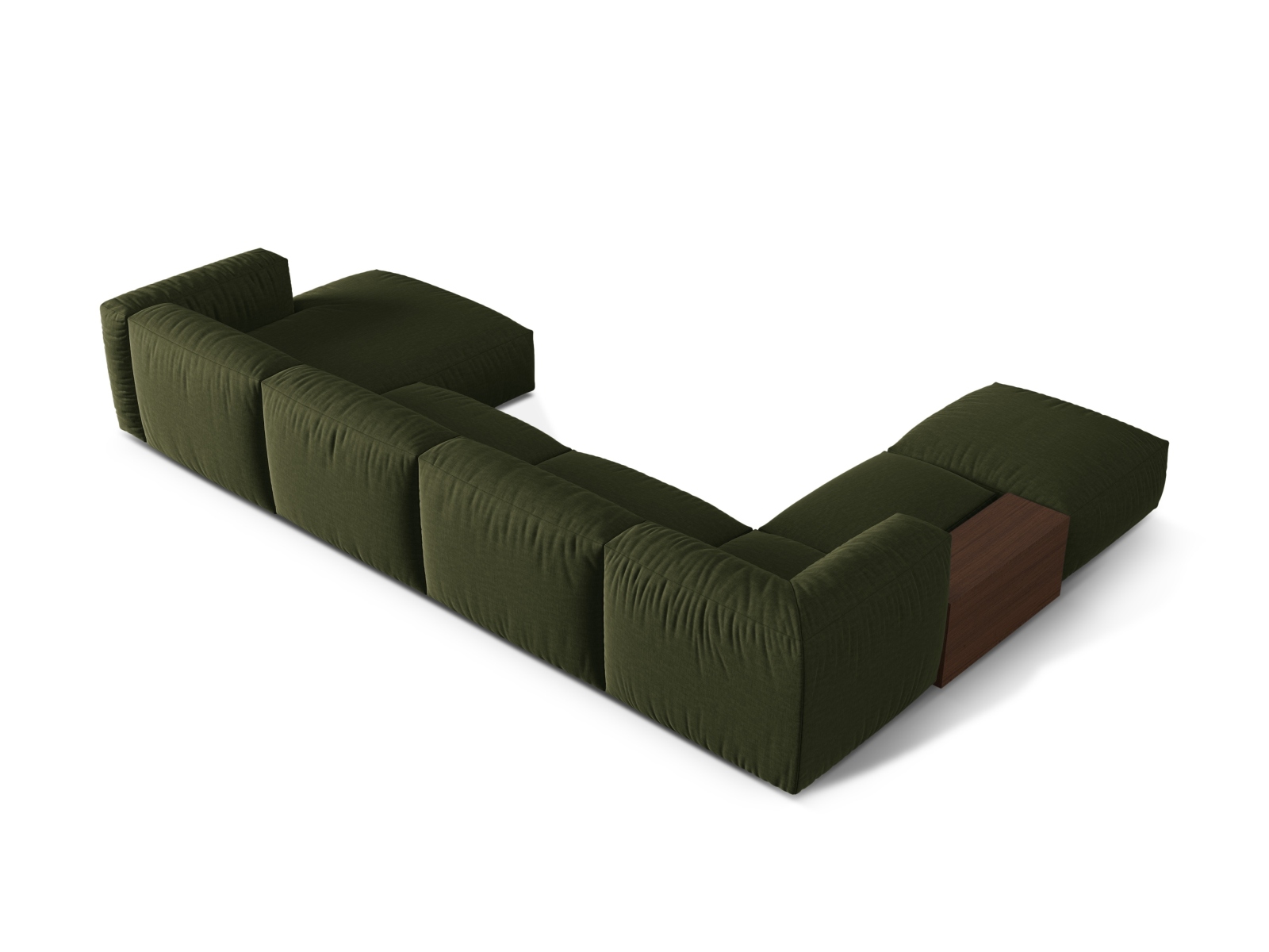 Modular Panoramic Left Corner Sofa, "Martina", 5 Seats, 406x280x75