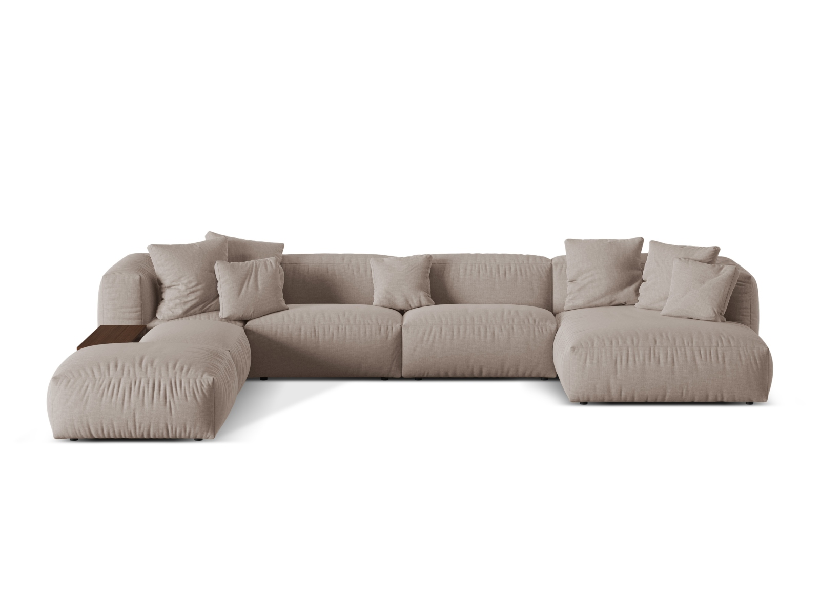 Modular Panoramic Left Corner Sofa, "Martina", 5 Seats, 406x280x75
