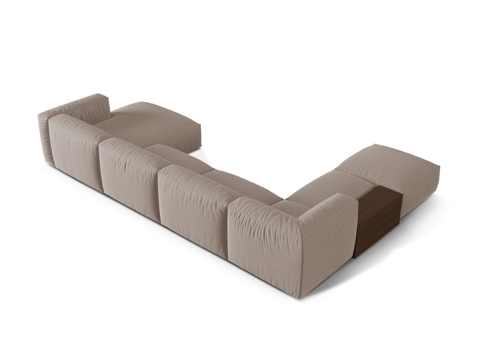 Modular Panoramic Left Corner Sofa, "Martina", 5 Seats, 406x280x75