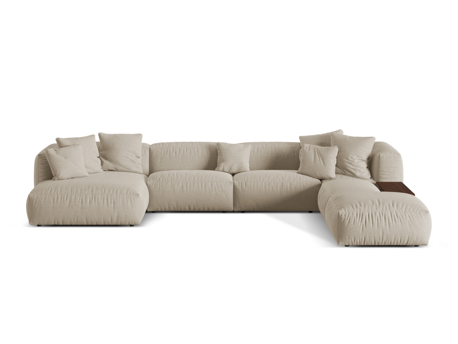 Modular Panoramic Right Corner Sofa, "Martina", 5 Seats, 406x280x75
