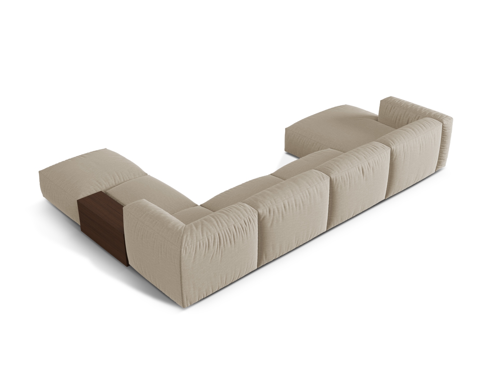 Modular Panoramic Right Corner Sofa, "Martina", 5 Seats, 406x280x75