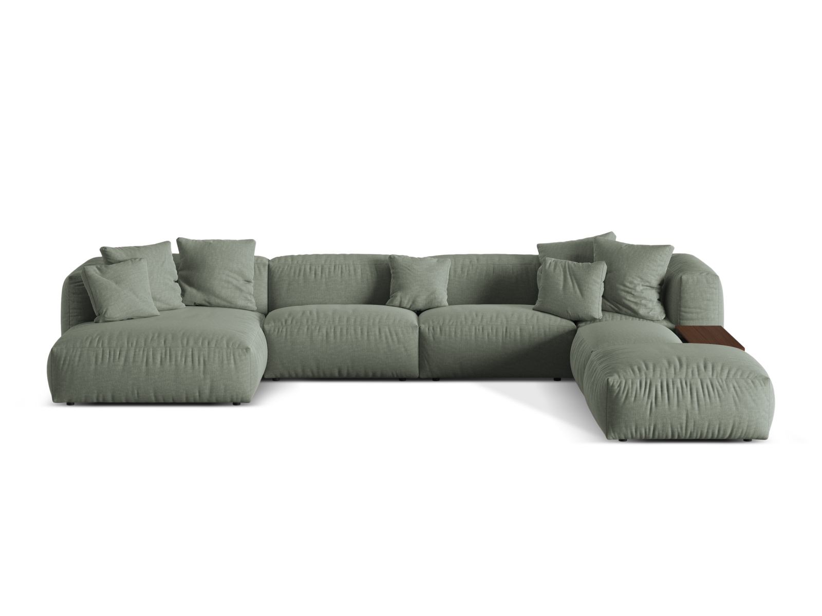 Modular Panoramic Right Corner Sofa, "Martina", 5 Seats, 406x280x75
