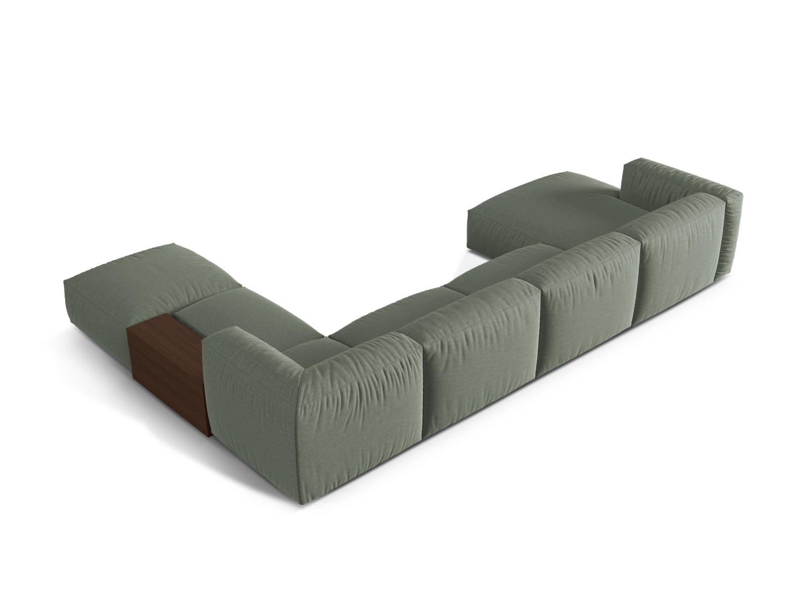 Modular Panoramic Right Corner Sofa, "Martina", 5 Seats, 406x280x75