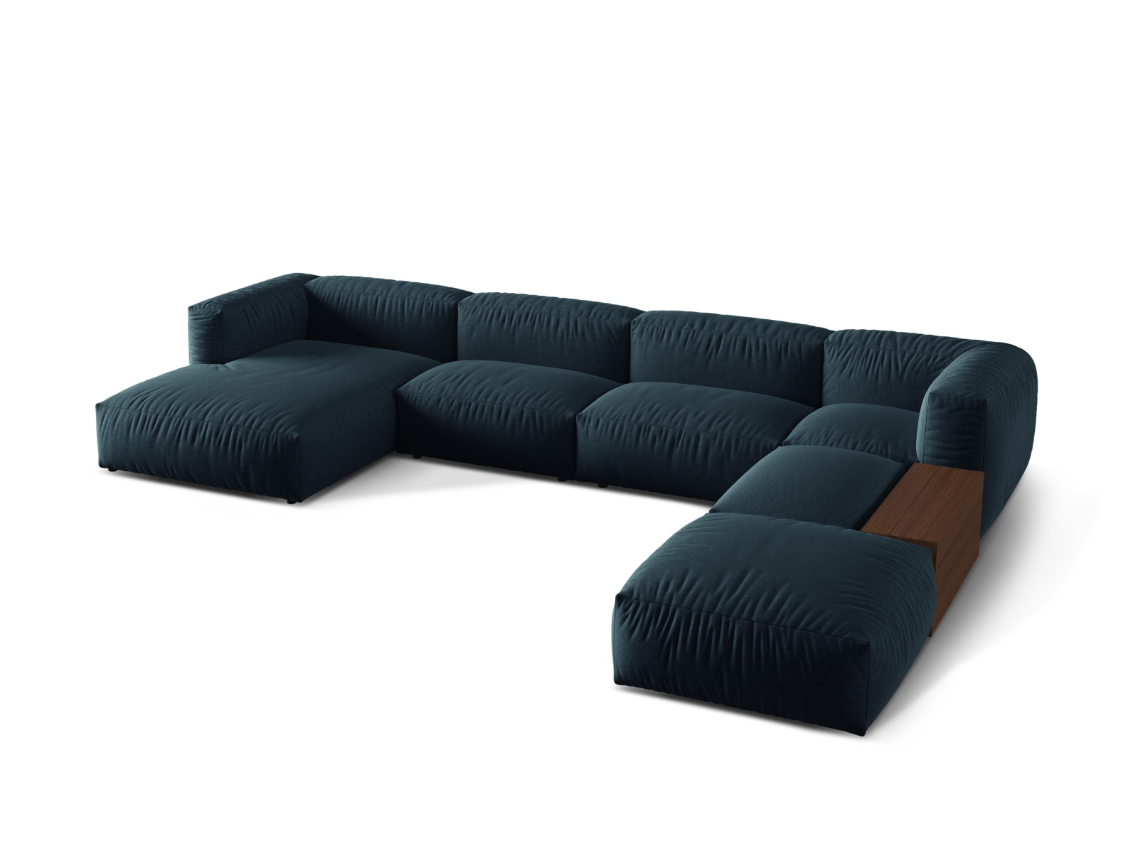 Modular Panoramic Right Corner Sofa, "Martina", 5 Seats, 406x280x75