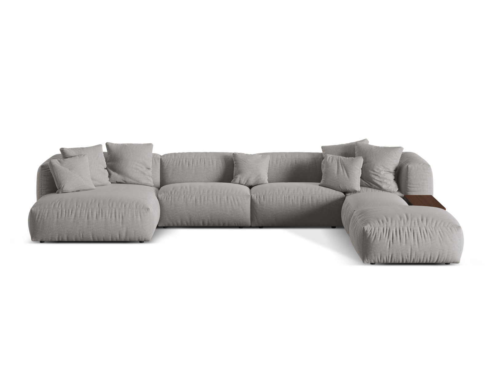 Modular Panoramic Right Corner Sofa, "Martina", 5 Seats, 406x280x75