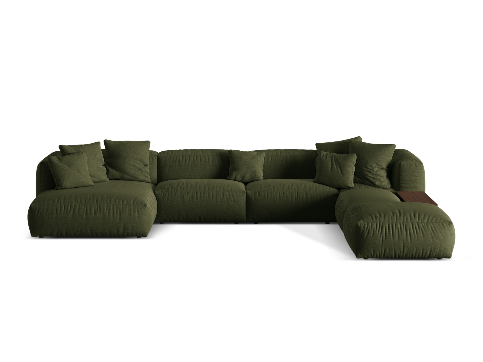 Modular Panoramic Right Corner Sofa, "Martina", 5 Seats, 406x280x75