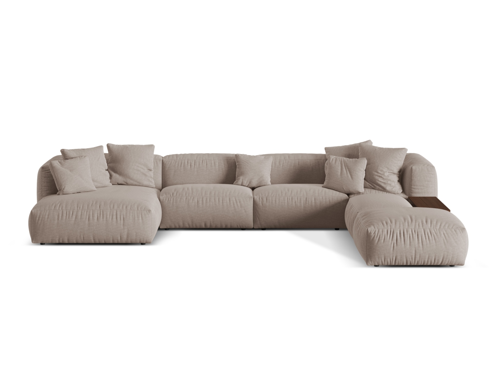 Modular Panoramic Right Corner Sofa, "Martina", 5 Seats, 406x280x75