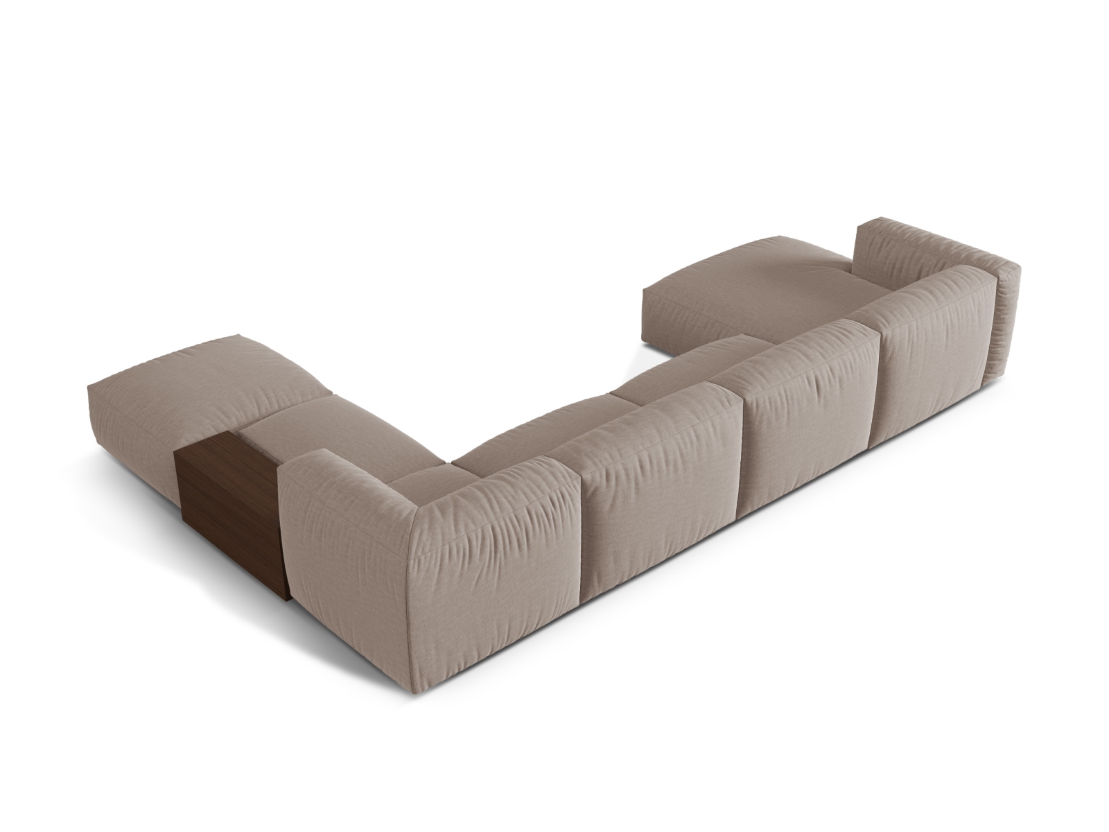 Modular Panoramic Right Corner Sofa, "Martina", 5 Seats, 406x280x75