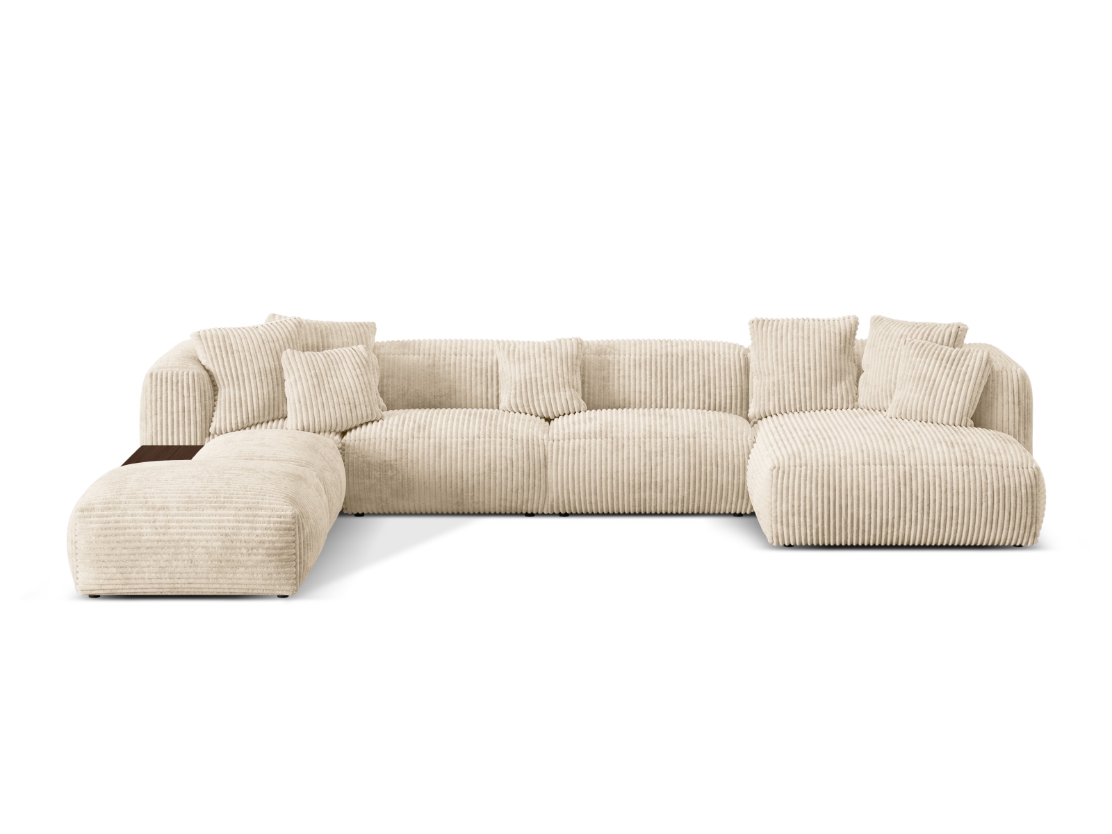 Modular Panoramic Left Corner Sofa, "Martina", 5 Seats, 406x280x75