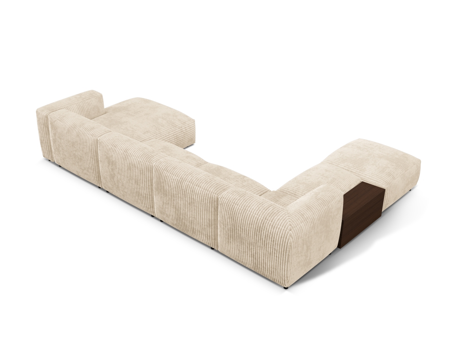Modular Panoramic Left Corner Sofa, "Martina", 5 Seats, 406x280x75