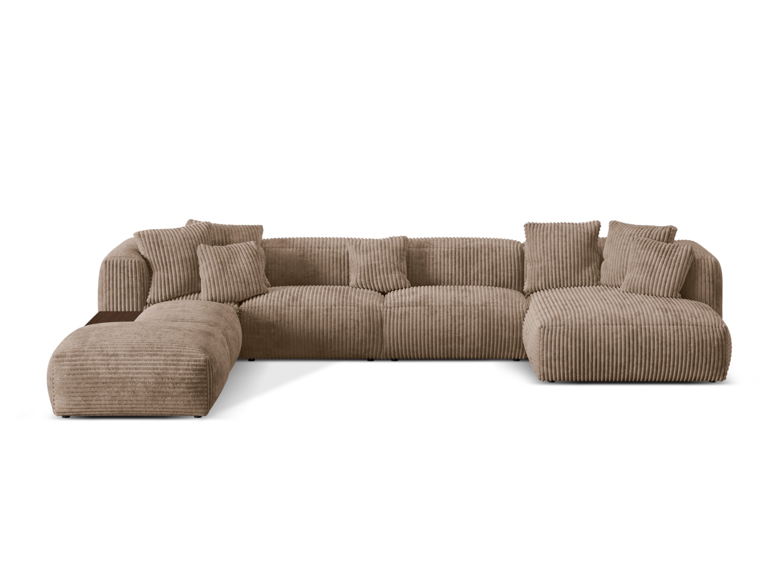 Modular Panoramic Left Corner Sofa, "Martina", 5 Seats, 406x280x75