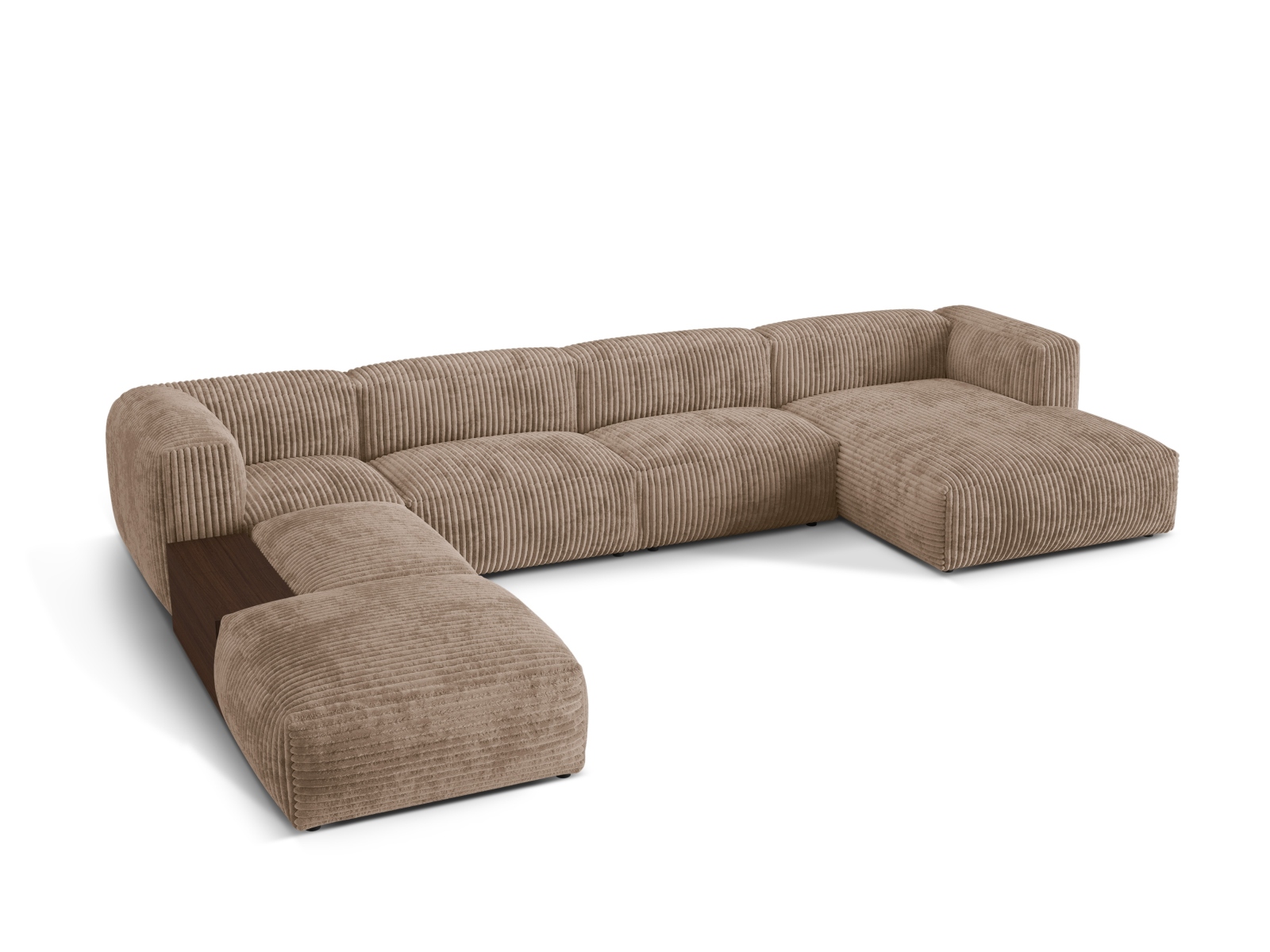 Modular Panoramic Left Corner Sofa, "Martina", 5 Seats, 406x280x75