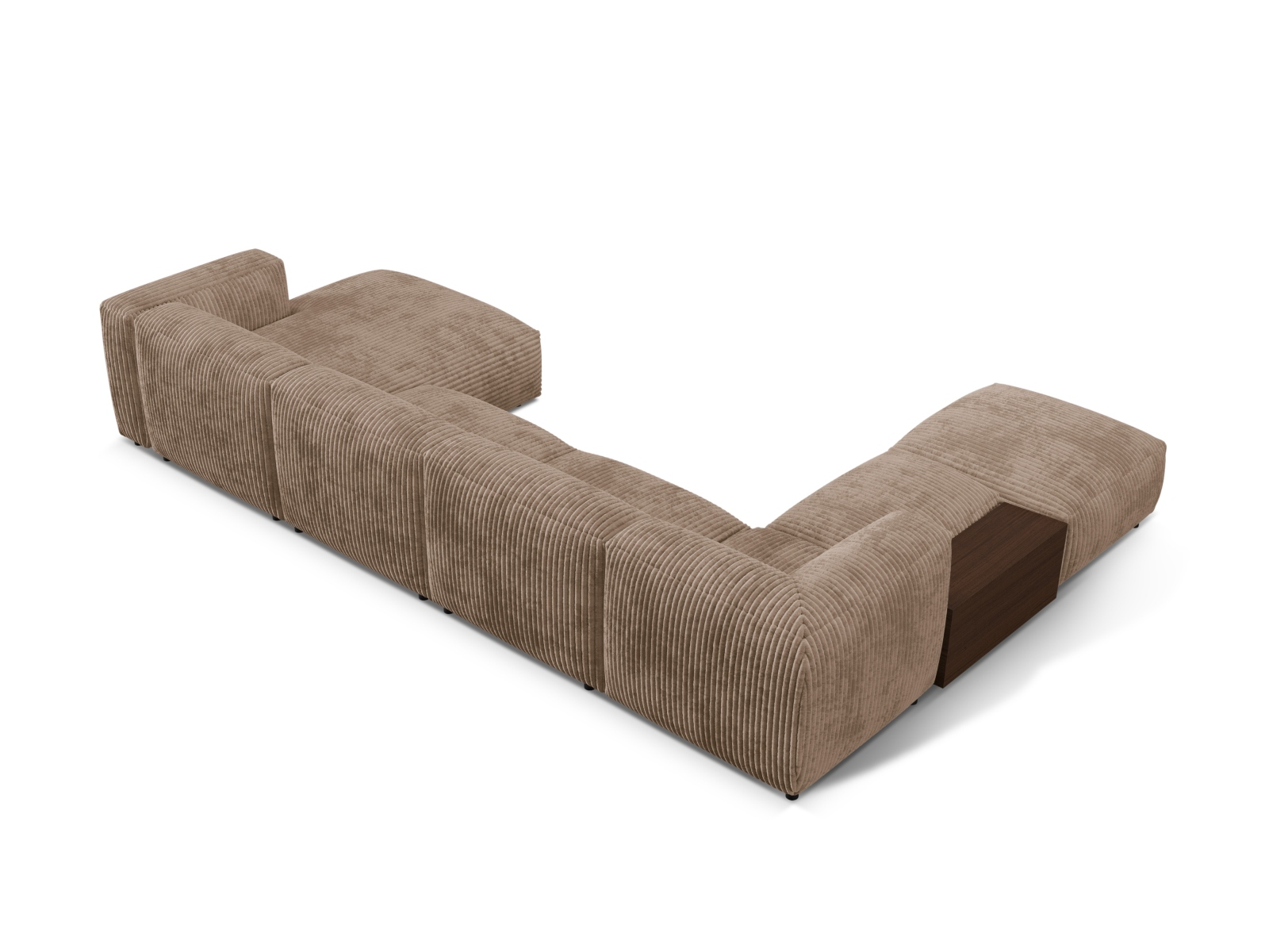 Modular Panoramic Left Corner Sofa, "Martina", 5 Seats, 406x280x75