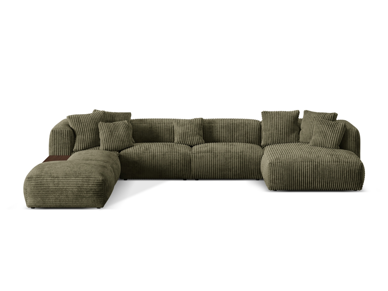 Modular Panoramic Left Corner Sofa, "Martina", 5 Seats, 406x280x75