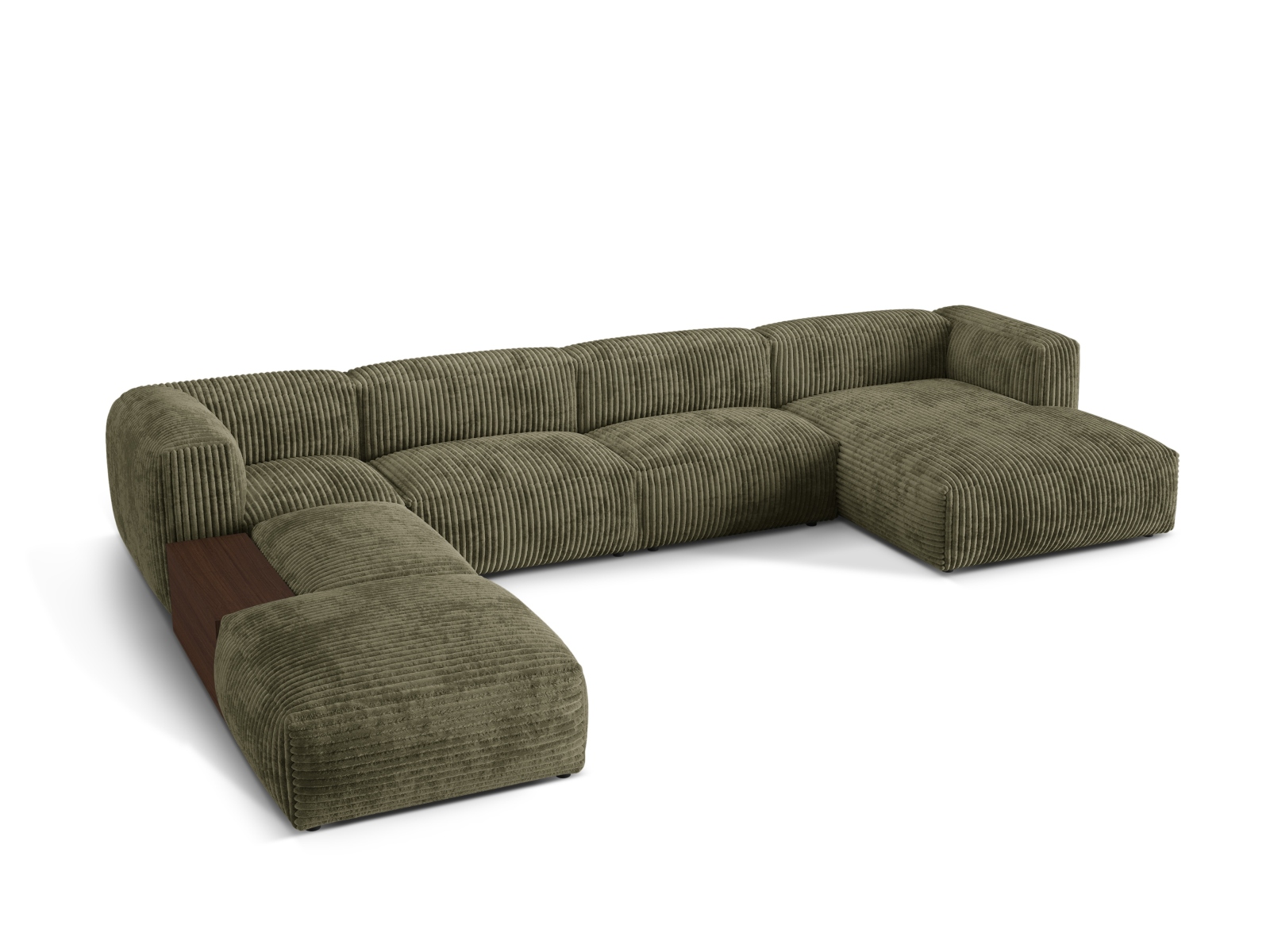 Modular Panoramic Left Corner Sofa, "Martina", 5 Seats, 406x280x75