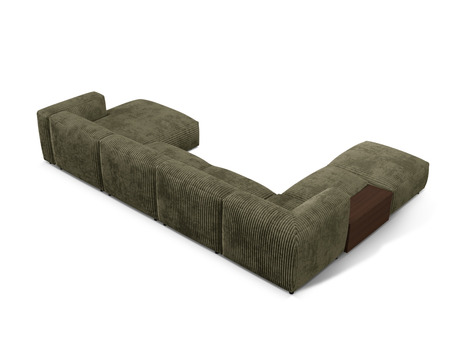 Modular Panoramic Left Corner Sofa, "Martina", 5 Seats, 406x280x75