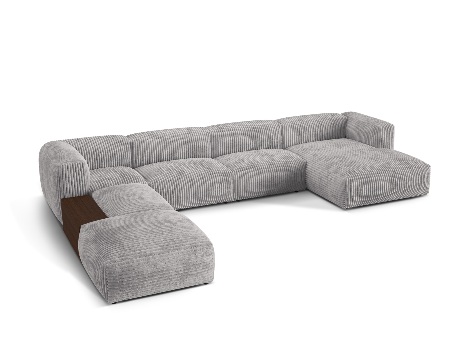 Modular Panoramic Left Corner Sofa, "Martina", 5 Seats, 406x280x75