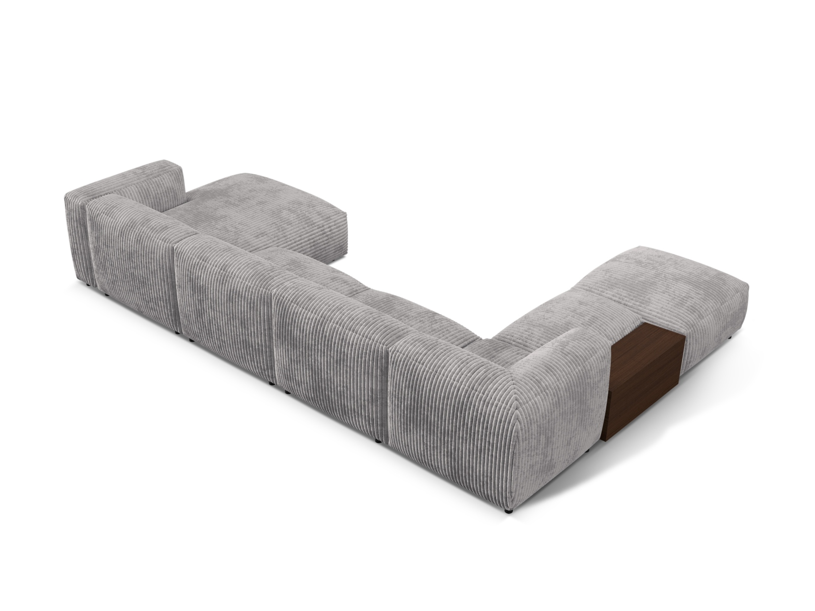 Modular Panoramic Left Corner Sofa, "Martina", 5 Seats, 406x280x75