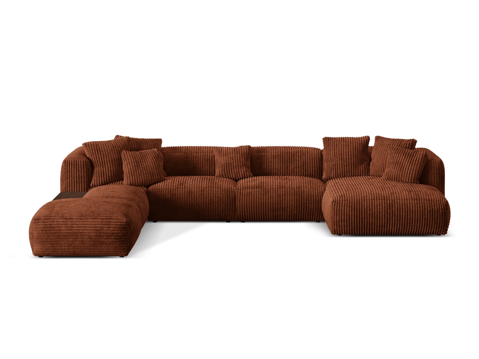 Modular Panoramic Left Corner Sofa, "Martina", 5 Seats, 406x280x75