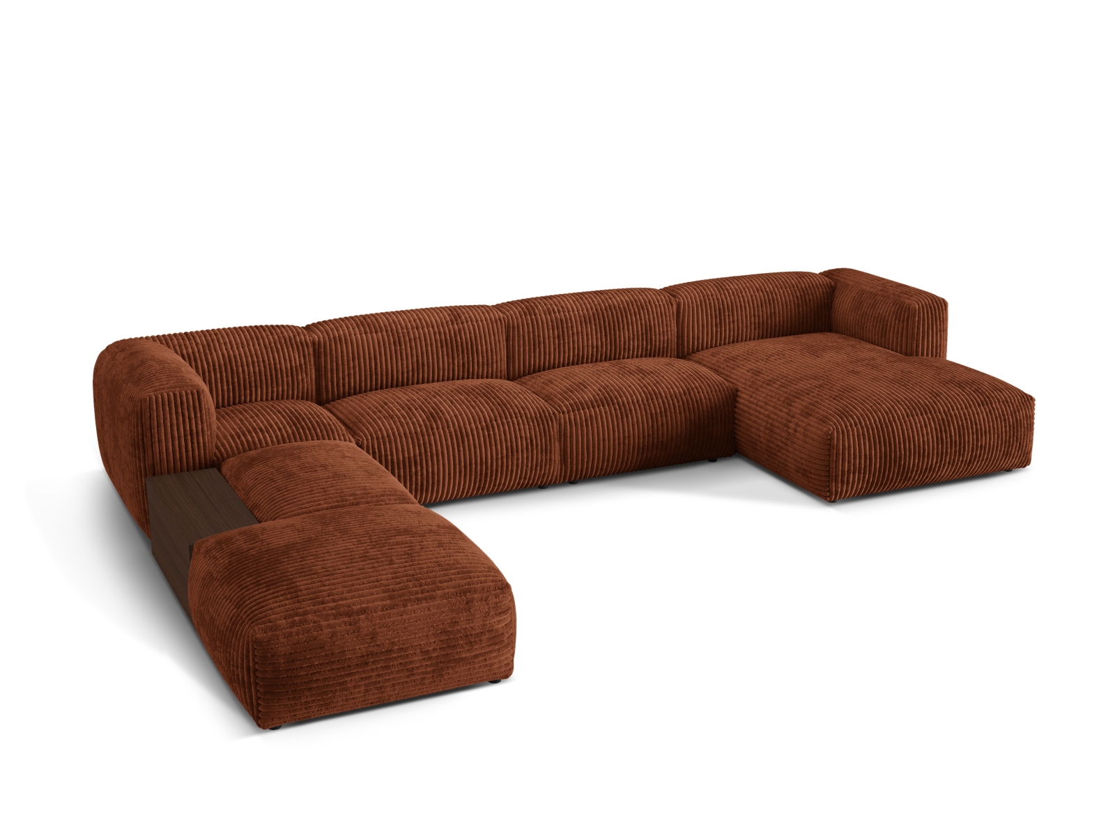 Modular Panoramic Left Corner Sofa, "Martina", 5 Seats, 406x280x75