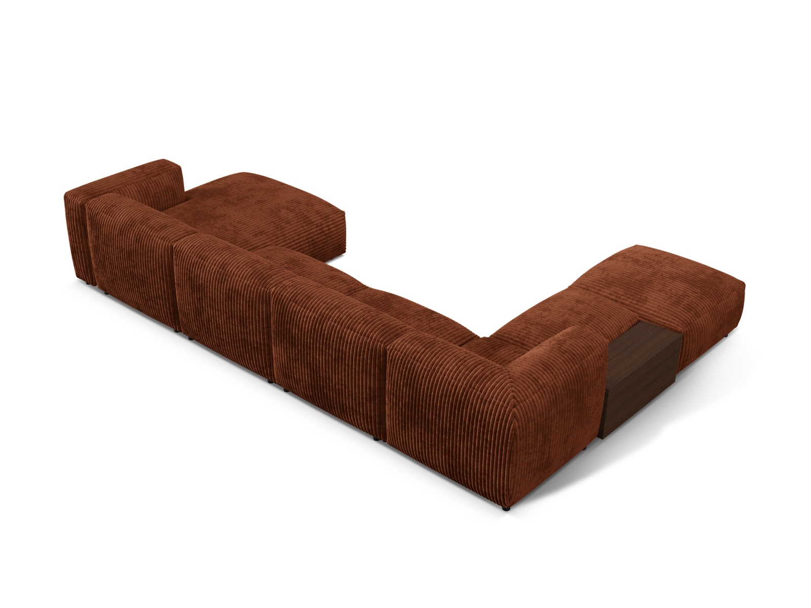 Modular Panoramic Left Corner Sofa, "Martina", 5 Seats, 406x280x75