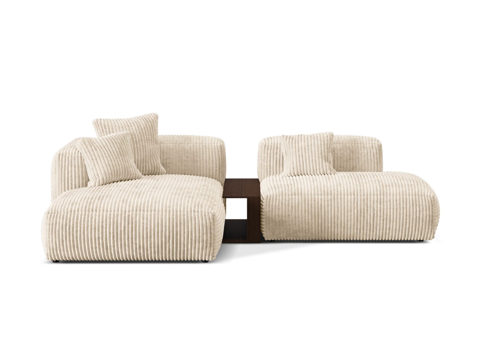 Modular Left Corner Sofa, "Martina", 2 Seats, 285x176x75