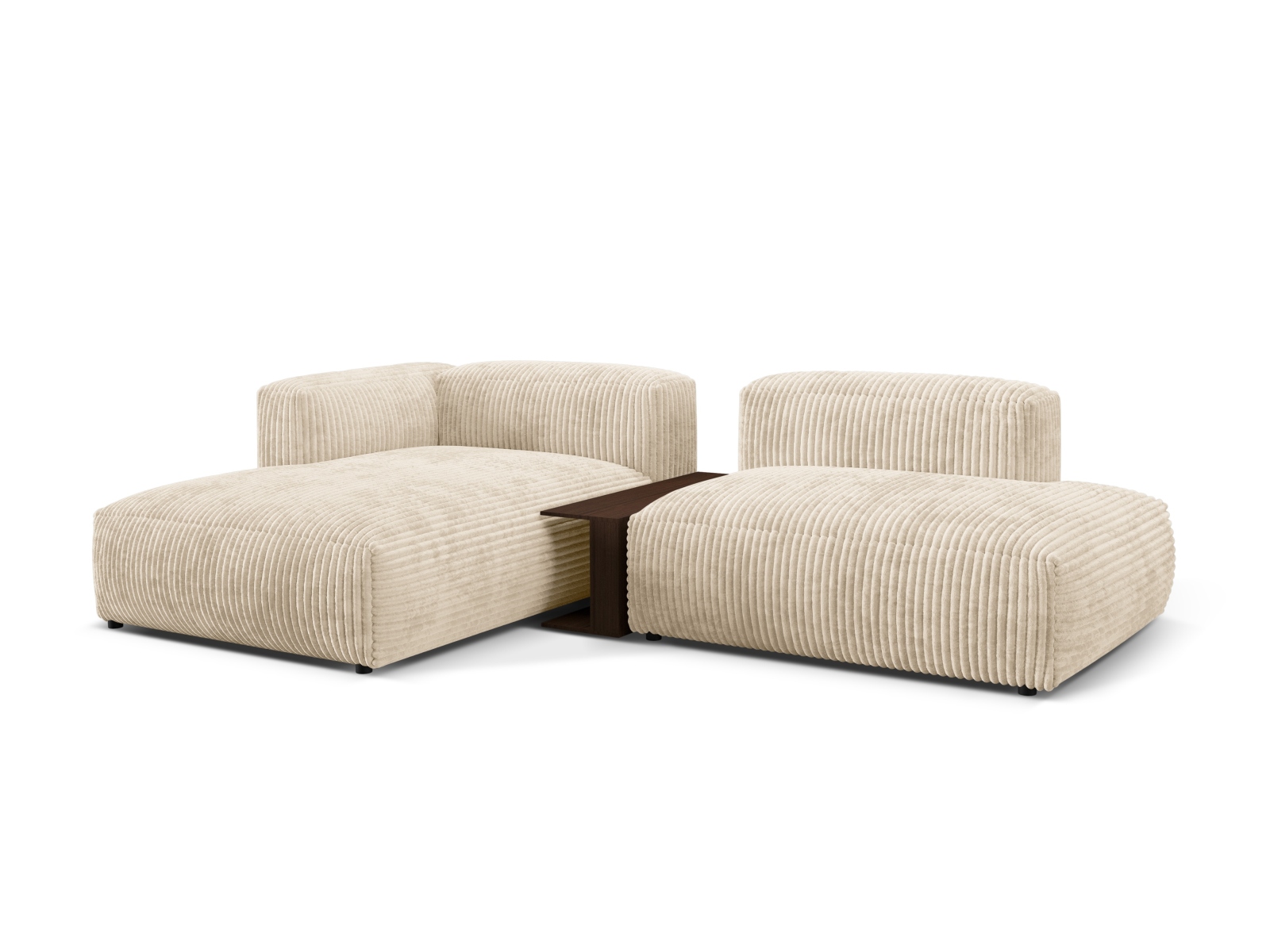 Modular Left Corner Sofa, "Martina", 2 Seats, 285x176x75
