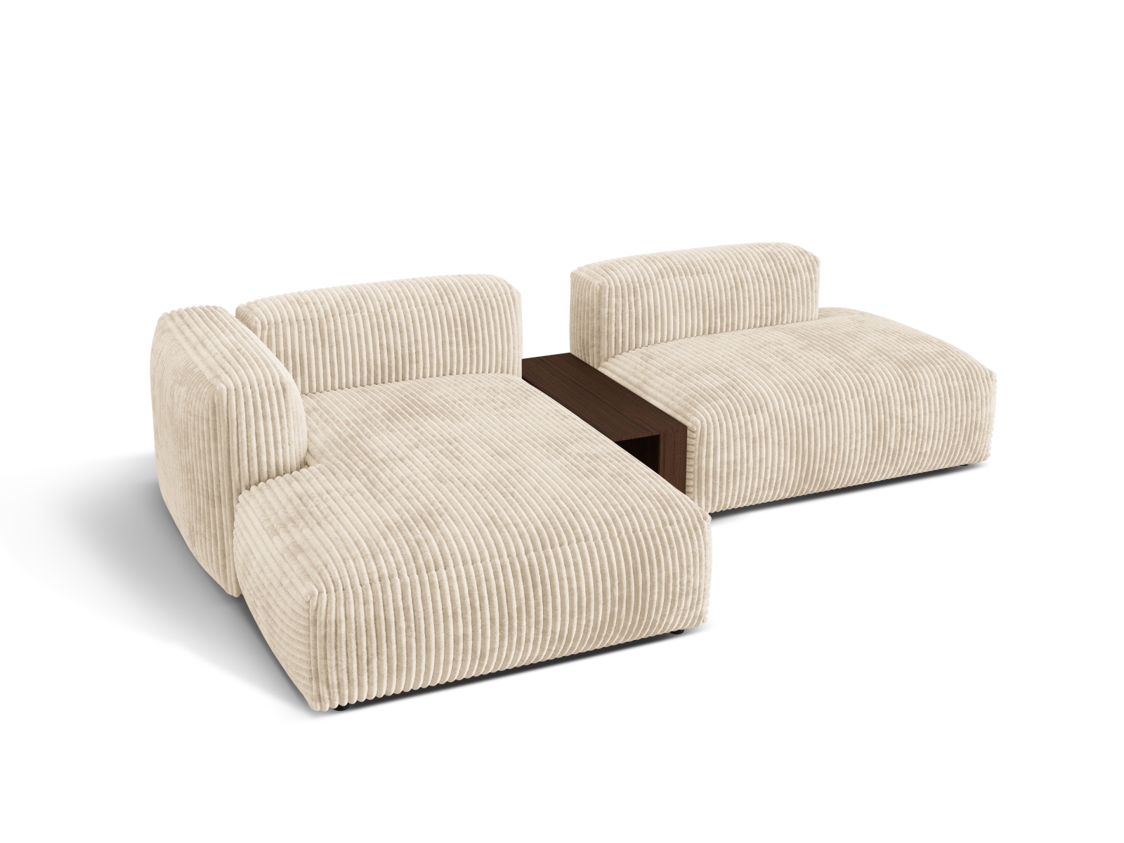 Modular Left Corner Sofa, "Martina", 2 Seats, 285x176x75