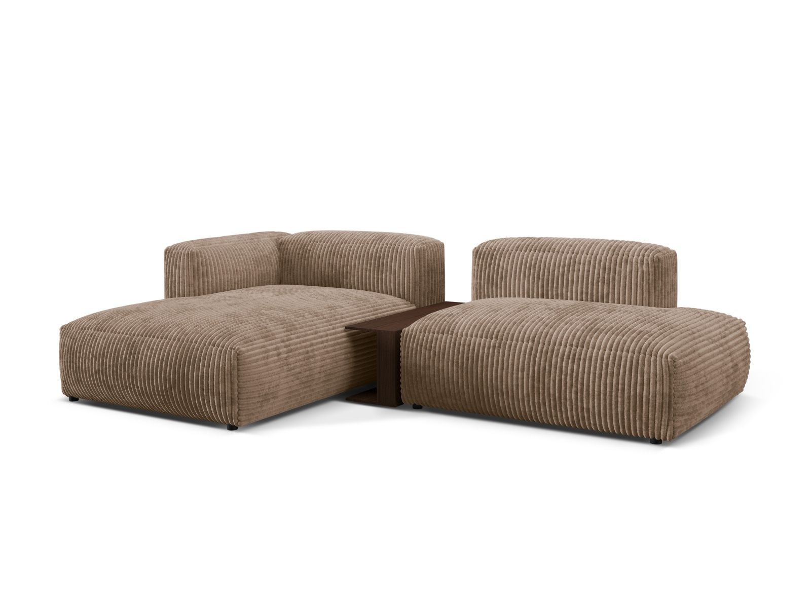 Modular Left Corner Sofa, "Martina", 2 Seats, 285x176x75