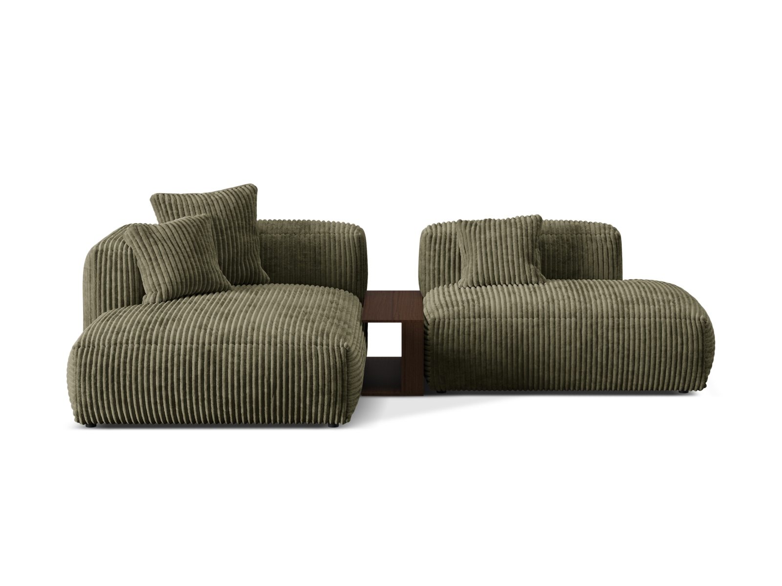 Modular Left Corner Sofa, "Martina", 2 Seats, 285x176x75