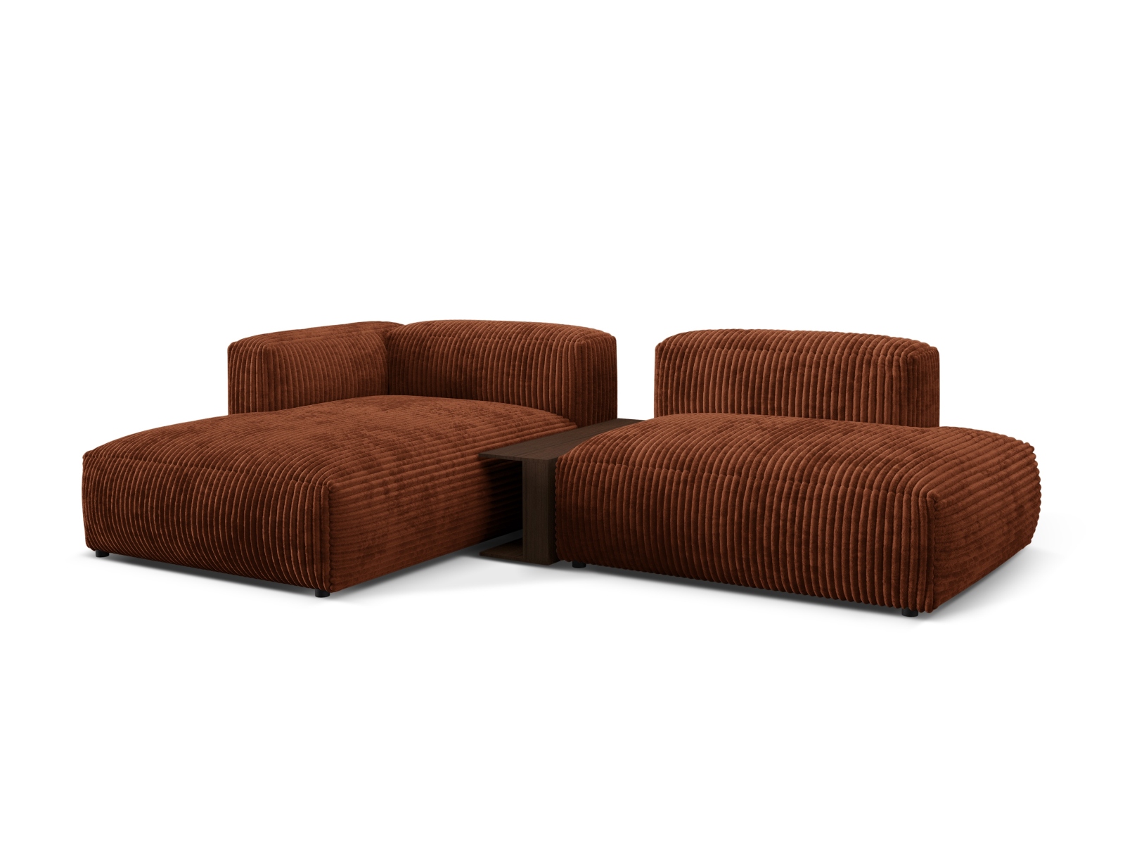 Modular Left Corner Sofa, "Martina", 2 Seats, 285x176x75