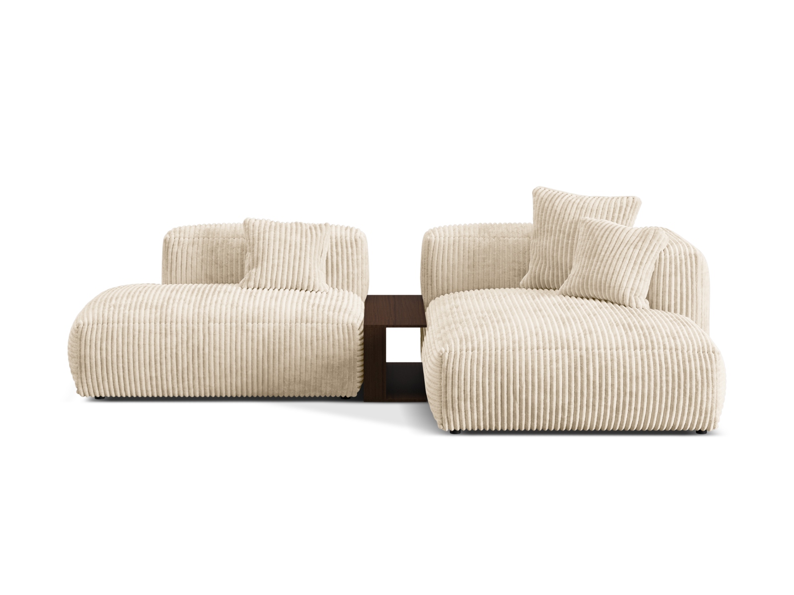 Modular Right Corner Sofa, "Martina", 2 Seats, 285x176x75