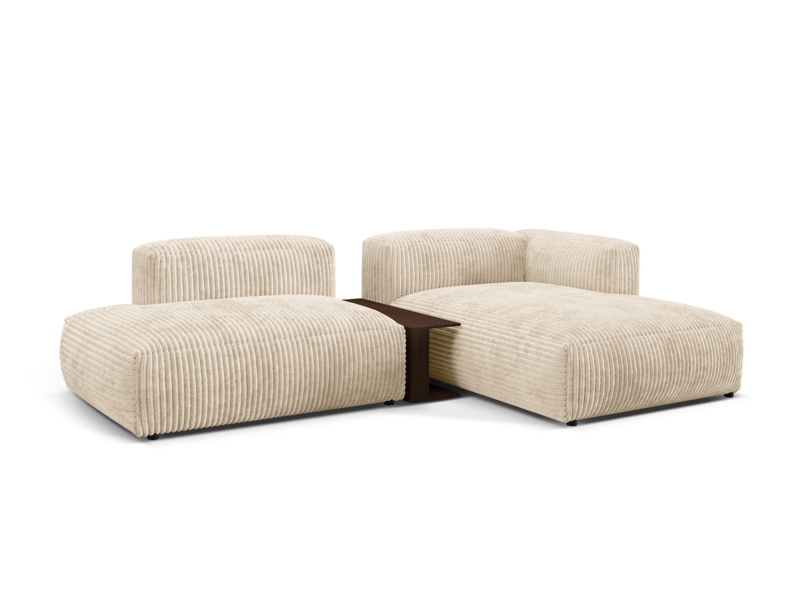 Modular Right Corner Sofa, "Martina", 2 Seats, 285x176x75