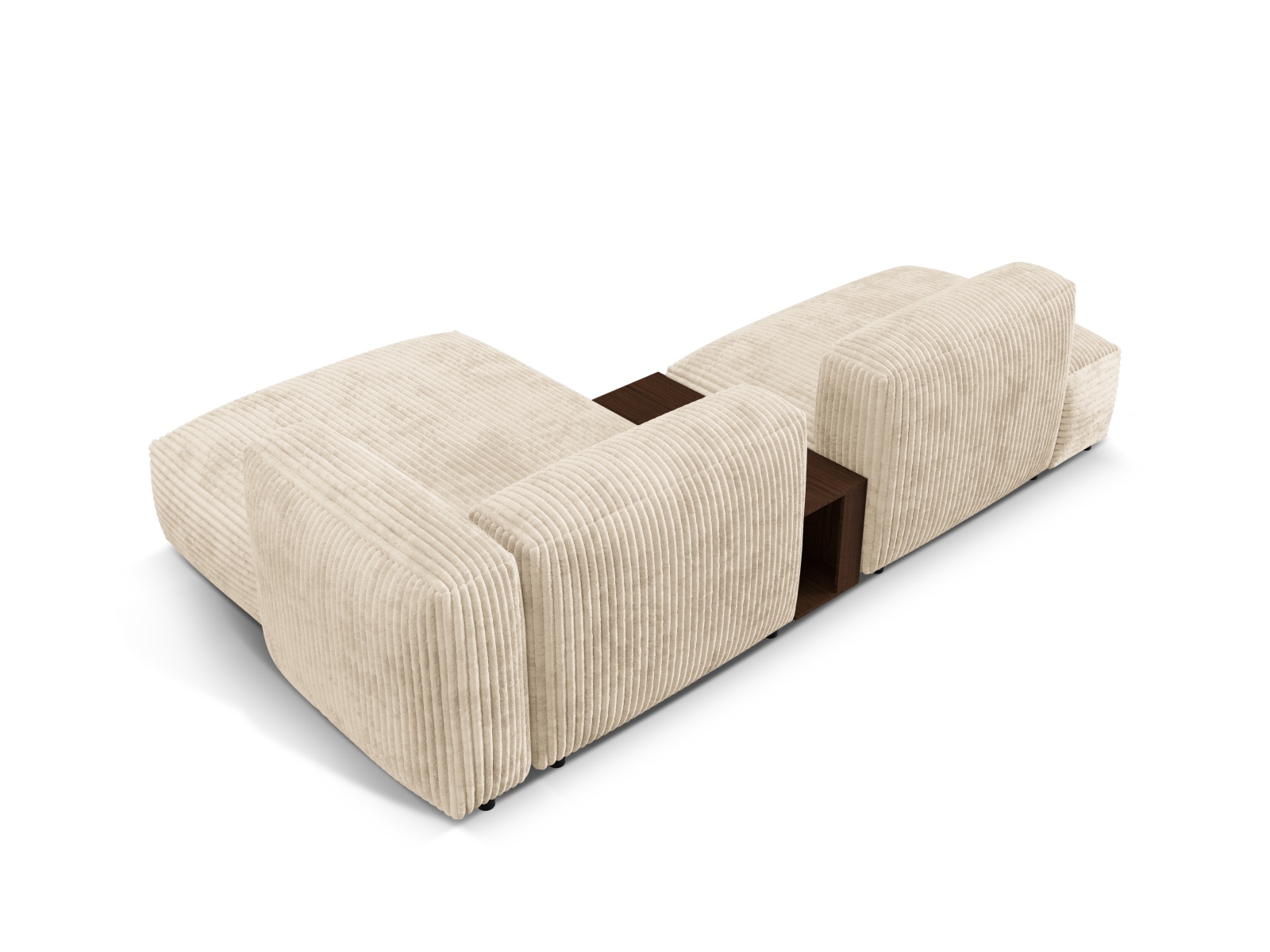 Modular Right Corner Sofa, "Martina", 2 Seats, 285x176x75