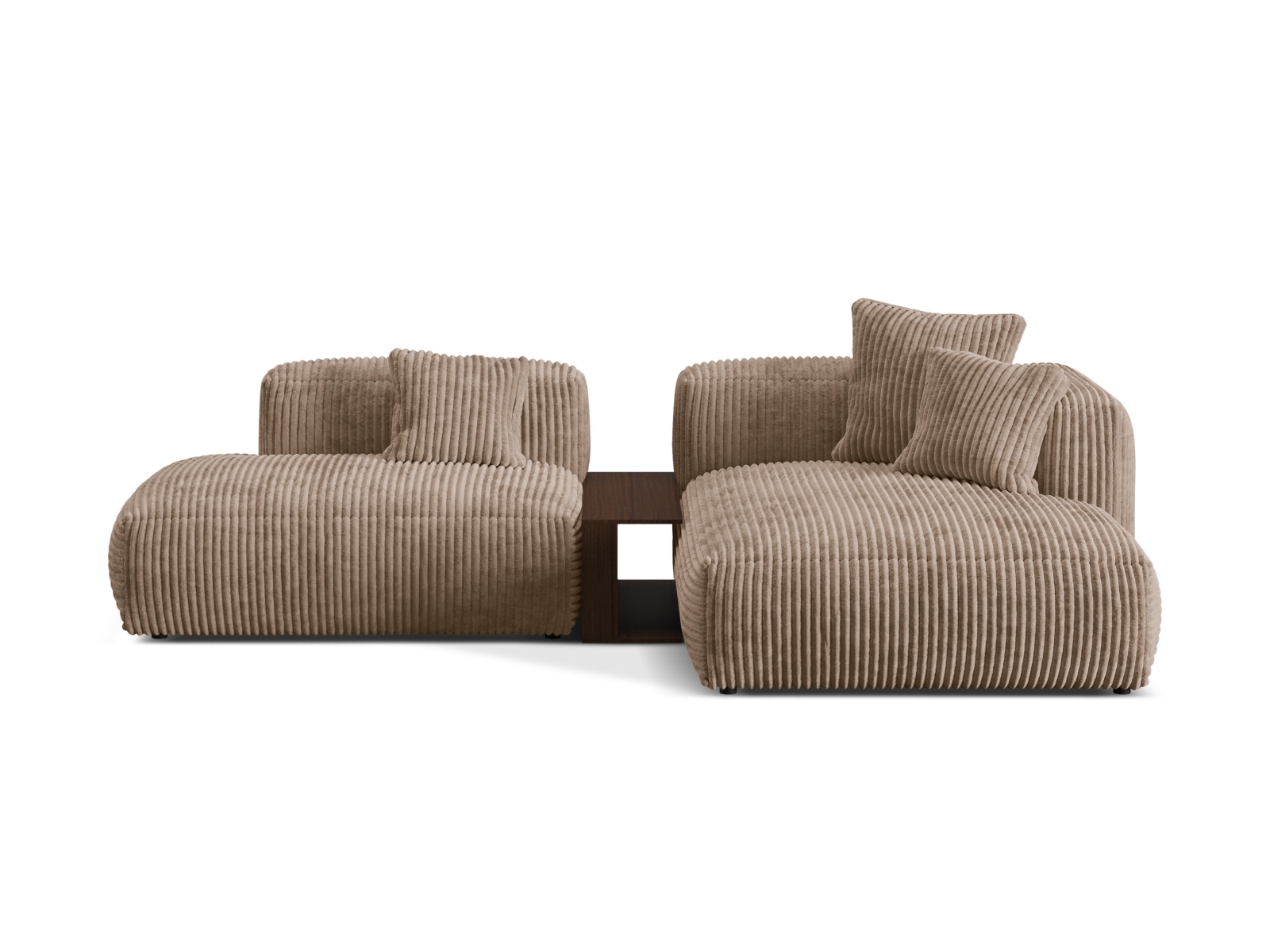 Modular Right Corner Sofa, "Martina", 2 Seats, 285x176x75