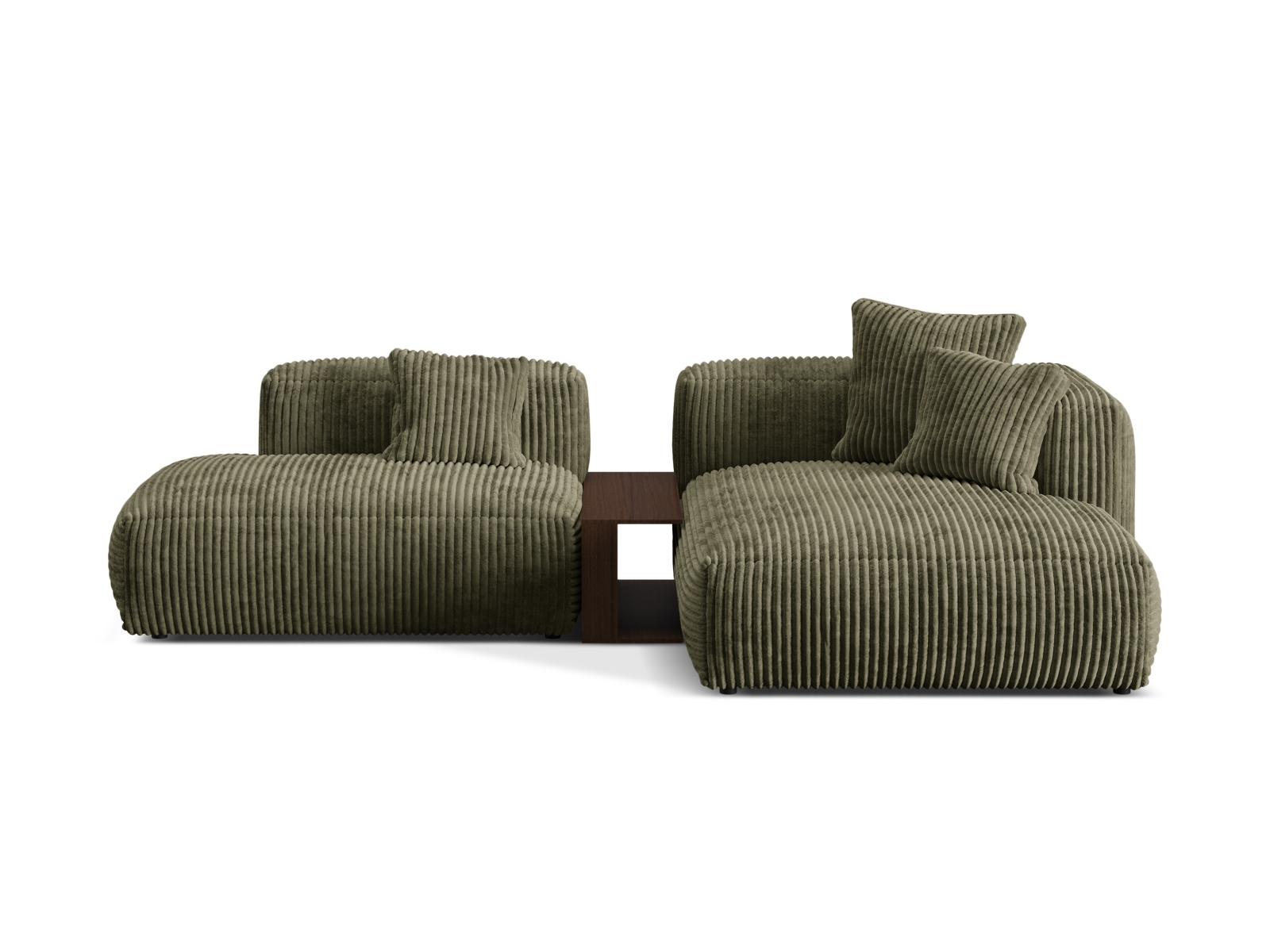 Modular Right Corner Sofa, "Martina", 2 Seats, 285x176x75