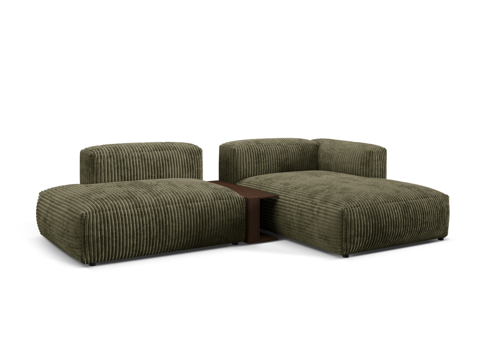Modular Right Corner Sofa, "Martina", 2 Seats, 285x176x75