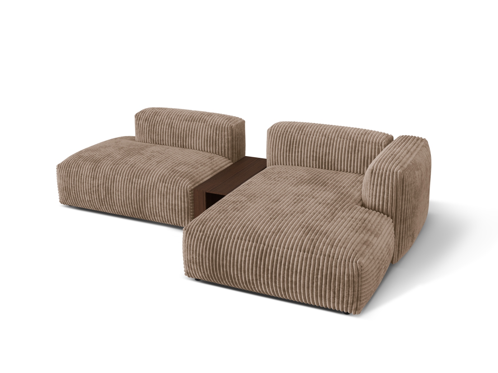 Modular Right Corner Sofa, "Martina", 2 Seats, 285x176x75
