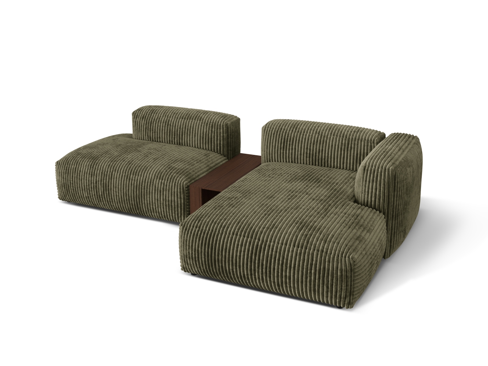 Modular Right Corner Sofa, "Martina", 2 Seats, 285x176x75