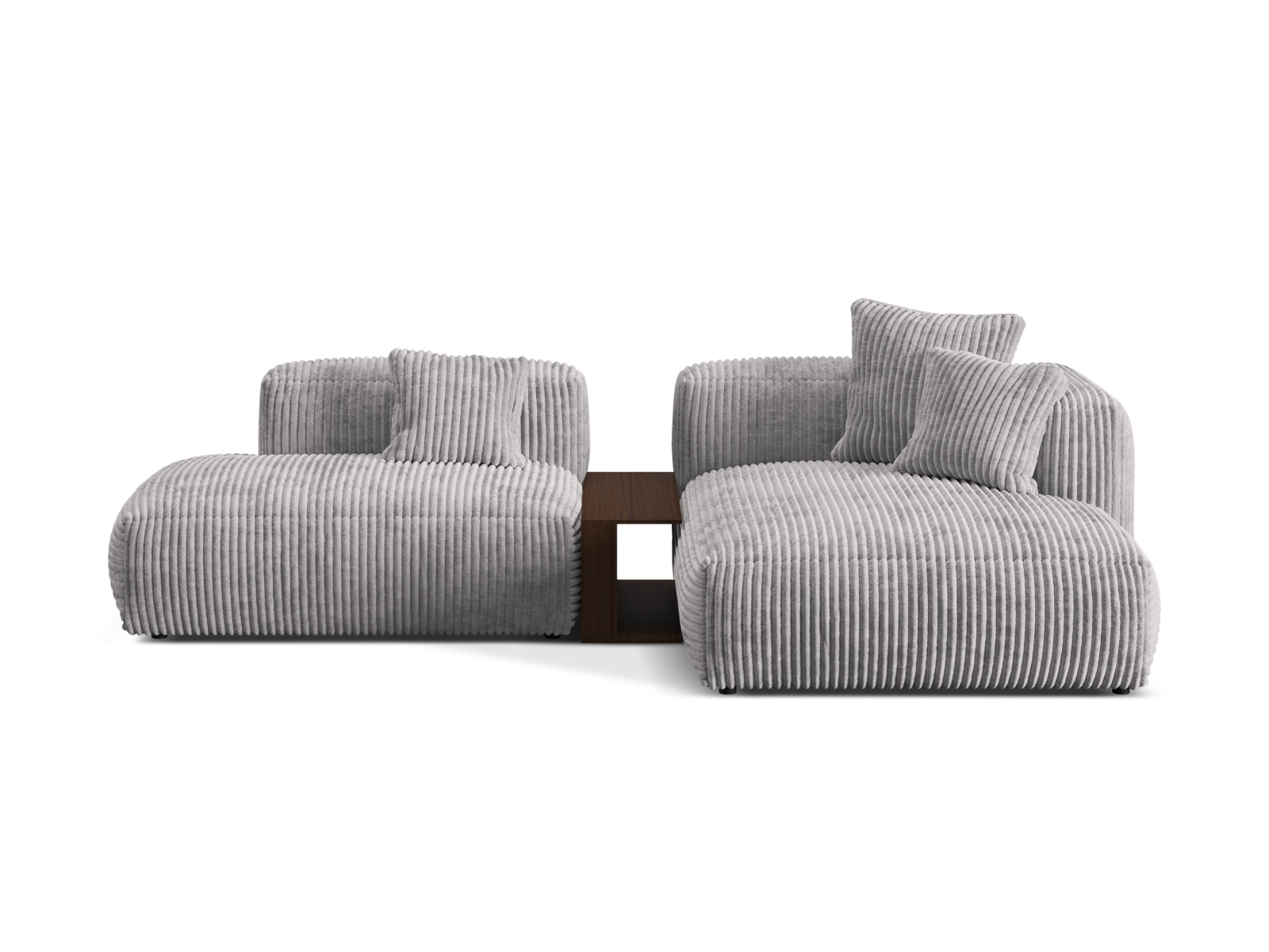Modular Right Corner Sofa, "Martina", 2 Seats, 285x176x75