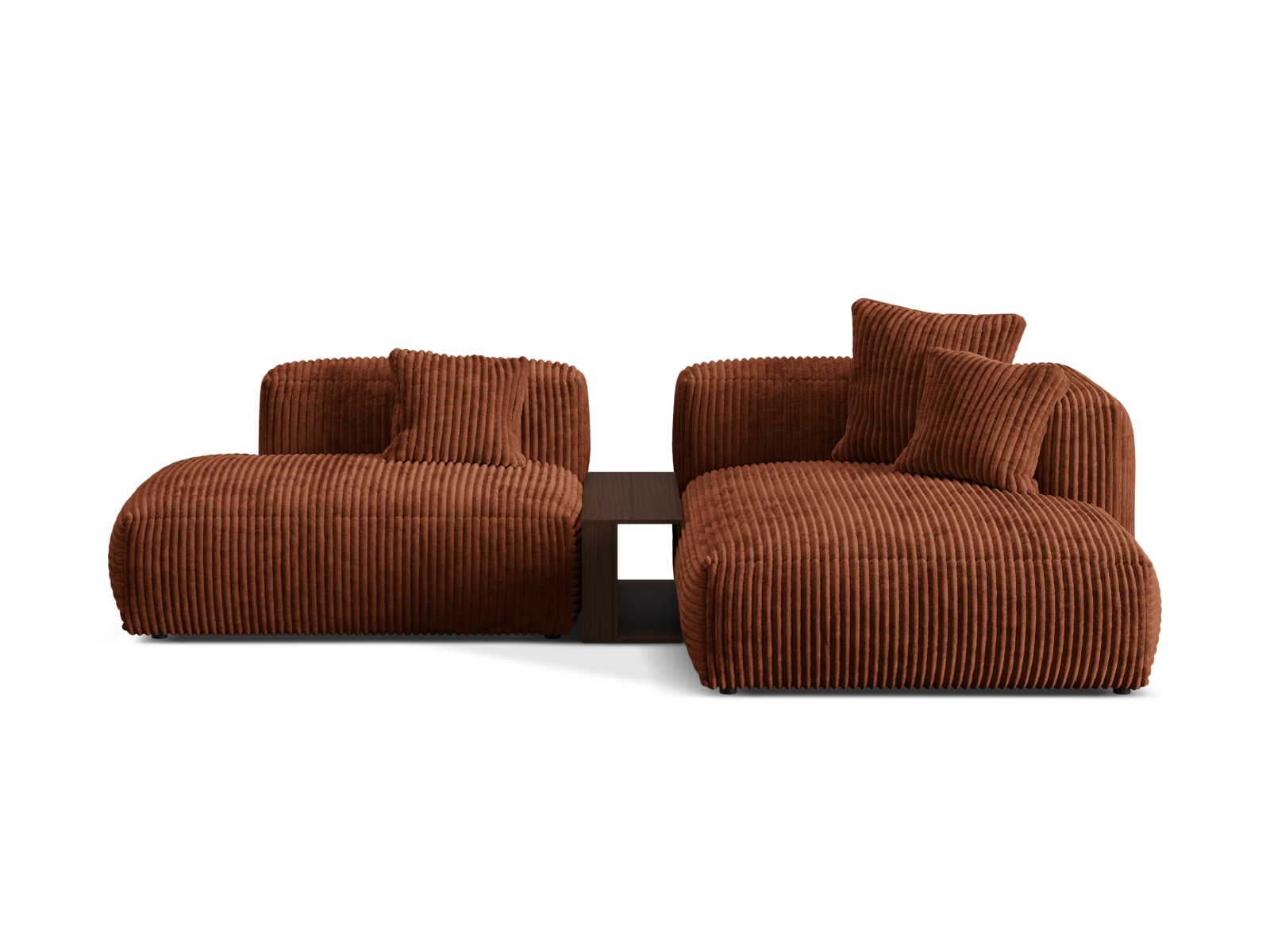 Modular Right Corner Sofa, "Martina", 2 Seats, 285x176x75
