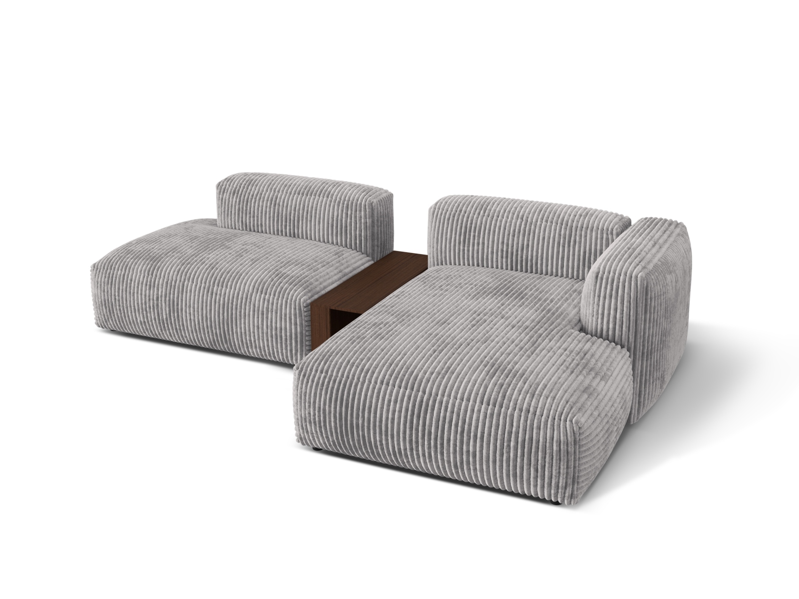 Modular Right Corner Sofa, "Martina", 2 Seats, 285x176x75